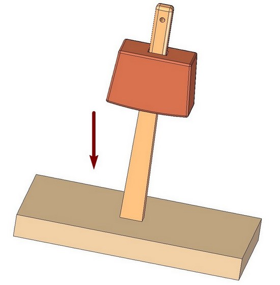 wooden mallet drawing