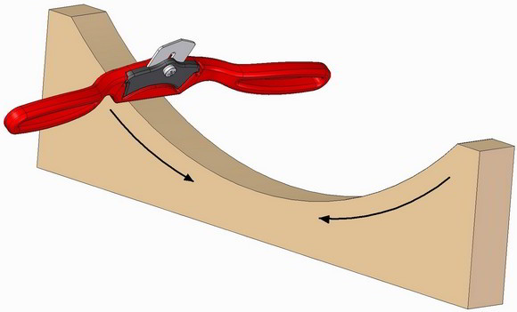 Spokeshave shaping hand tool