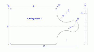 Kitchen cutting board (version 2) - Drawing