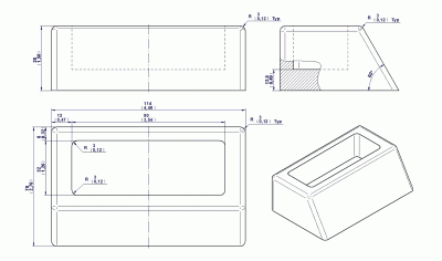 Executive business card holder  - Assembly drawing