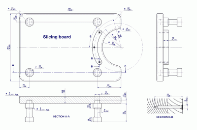 Kitchen slicing platform - Assembly drawing
