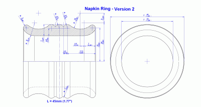 Napkin ring (Version 2) - Drawing