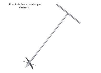 Post hole fence hand auger plan
