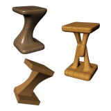 Sculpted stool 3D models