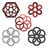 Interlace hexafoil patterns