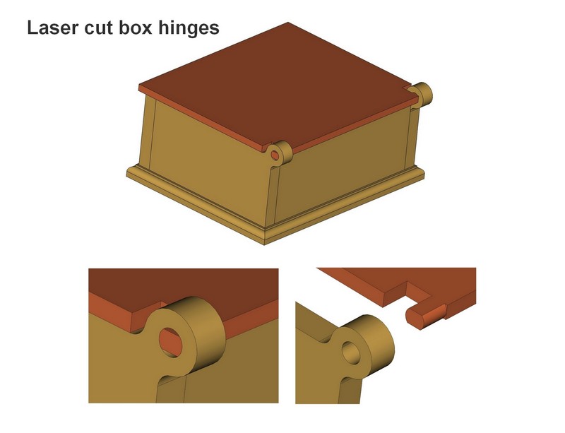 Laser cut box hinges