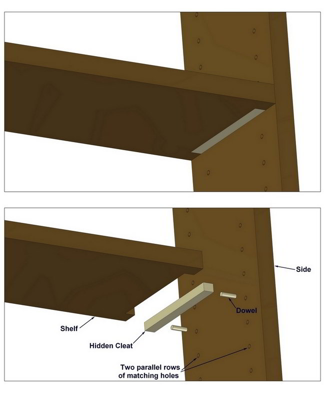 Cabinet Shelf Support Fix Sagging Shelves Hidden Custom Support to